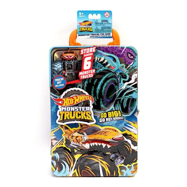 Контейнер металевий Hot Wheels для зберігання машинок серії Monster Trucks (114050)