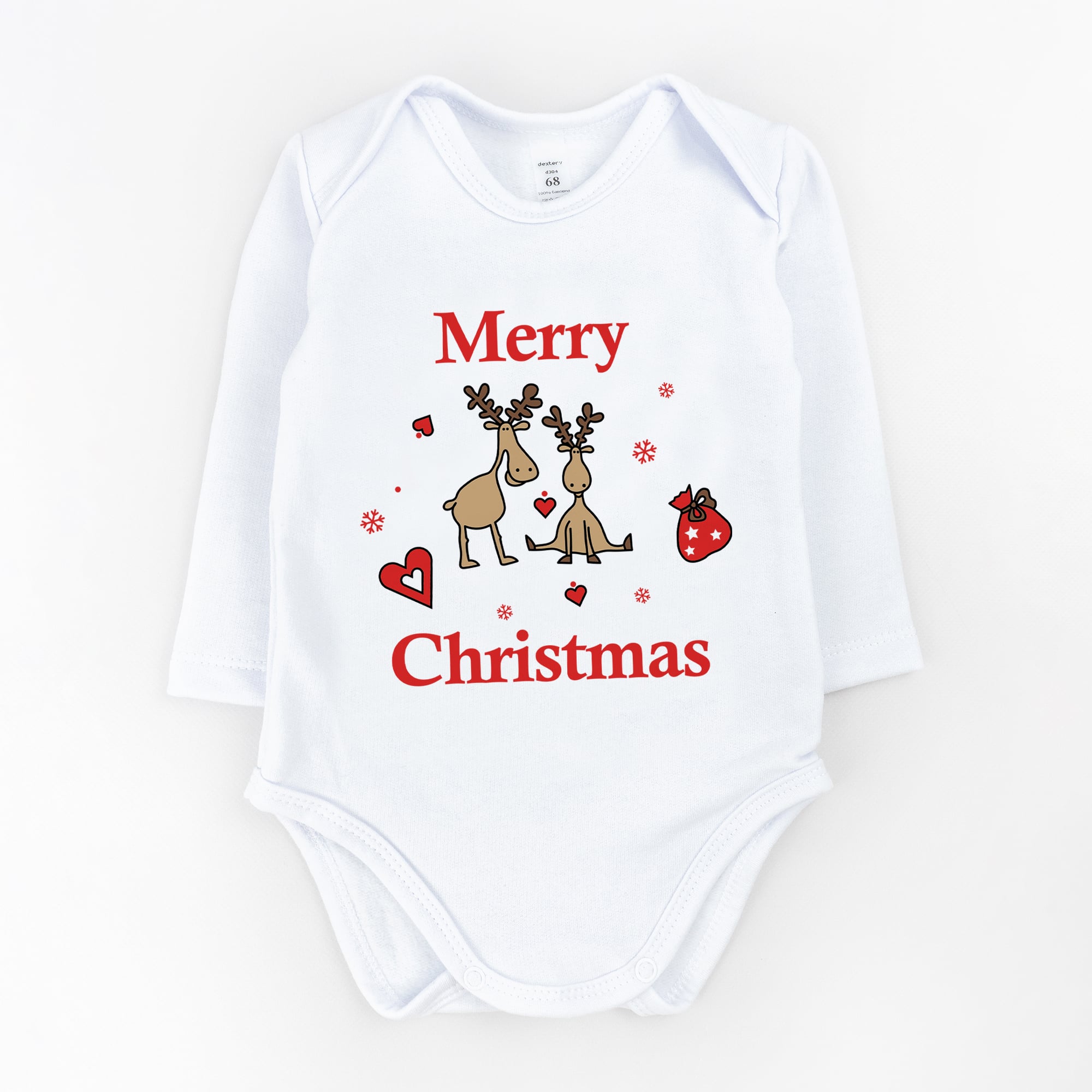 Боді-човник для немовлят Dexter’s Christmas Reindeer 62 см Білий (132301271102) Боді-човник для немовлят Dexter’s Christmas Reindeer 62 см Білий (132301271102)