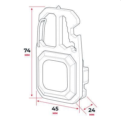 Ліхтар-брелок Intertool STORM LB-0161 Multi-tool 9в1 - фото 4