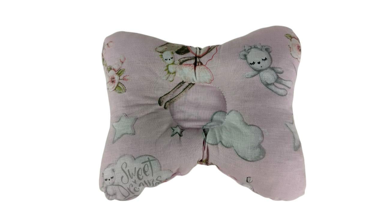 Подушка-позиціонер для новонароджених 25х20 см Рожевий (2025)