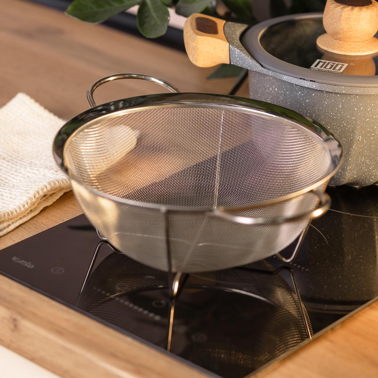 Дуршлаг с двумя ручками 25 см (HP-19-2-25) - фото 1 Дуршлаг с двумя ручками 25 см (HP-19-2-25) - фото 1