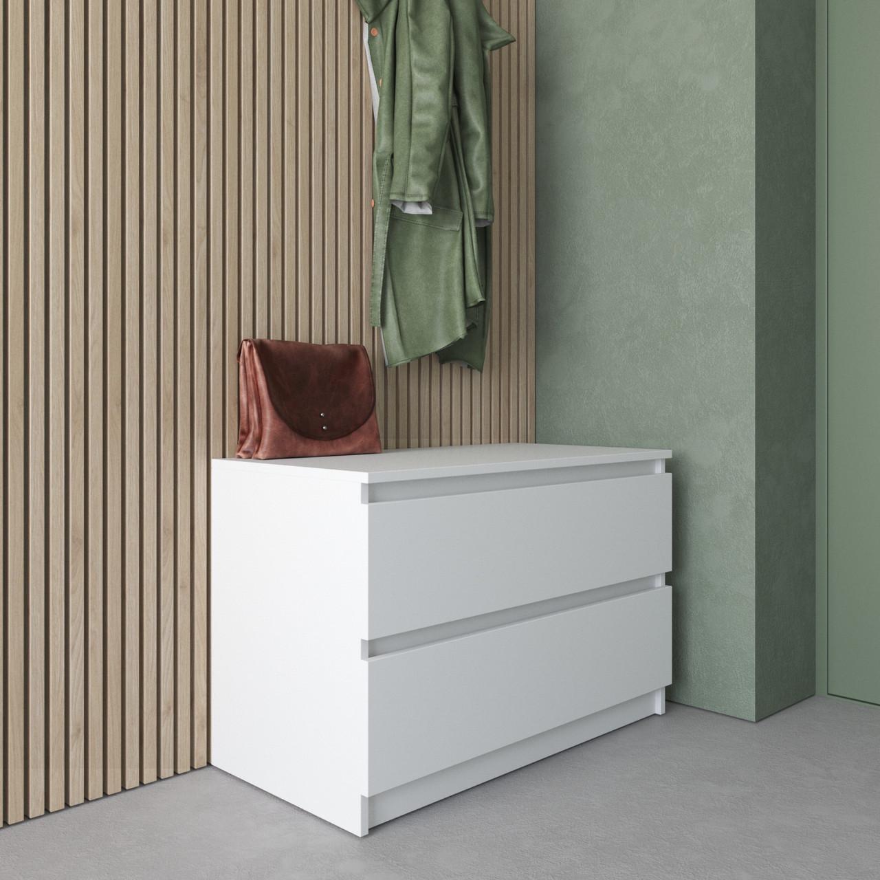 Комод VAYS 2 ящика 80х40х53 см Белый (30253769)