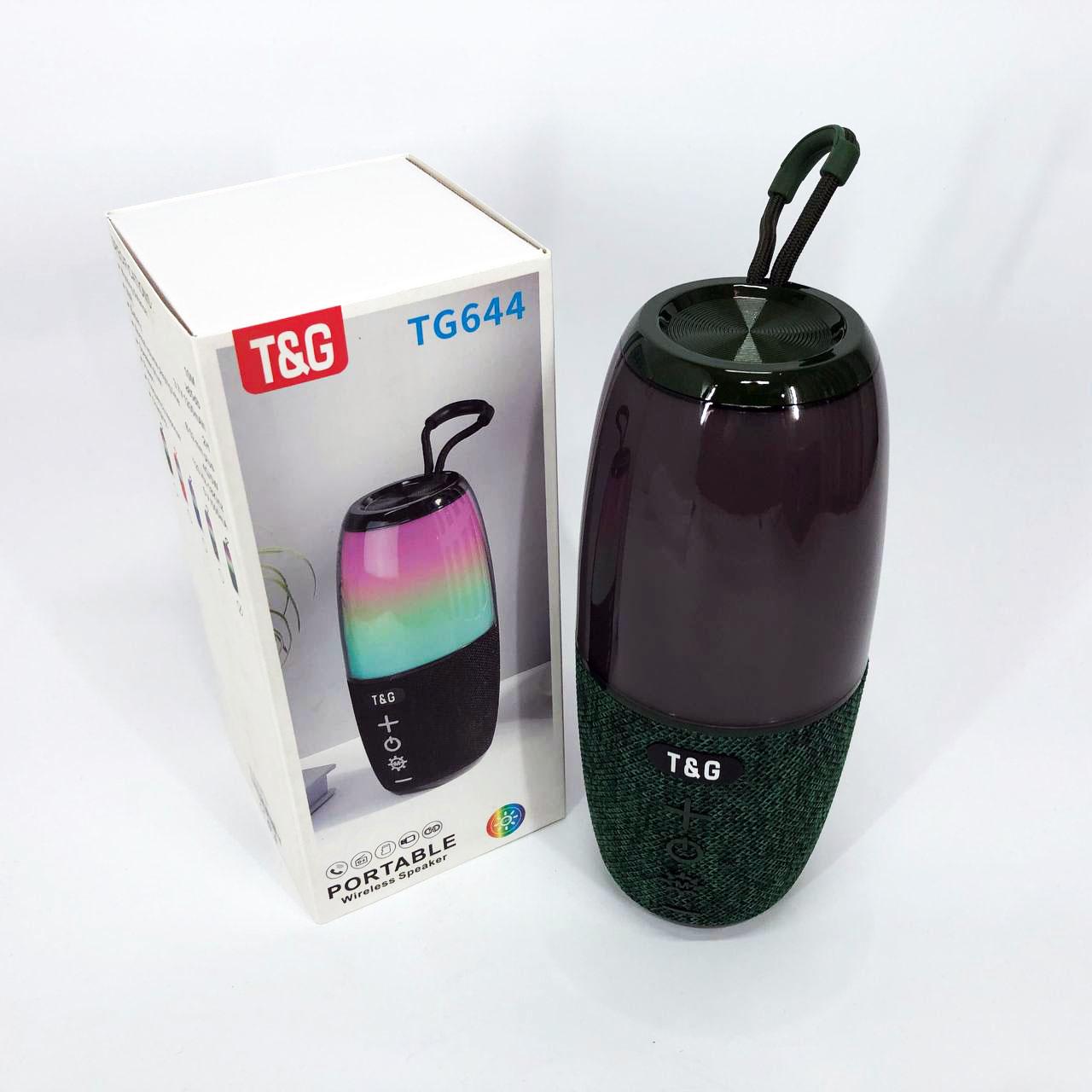 Портативна колонка 5W з RGB підсвічуванням та ремінцем Зелений (TG644) - фото 8