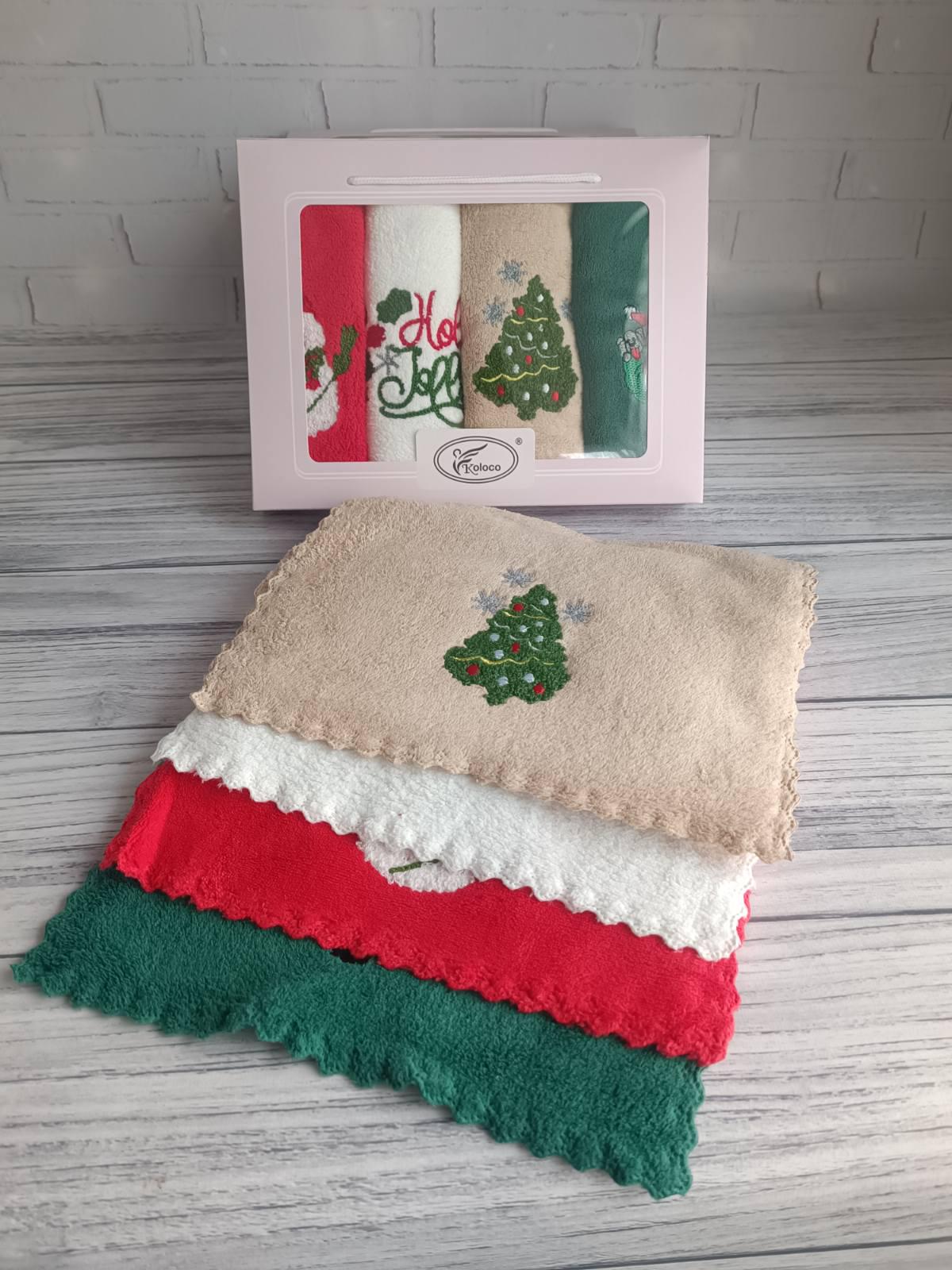 Подарочный набор кухонных полотенец из микрофибры 25х50 см – 4шт. + подарочная коробка - фото 2