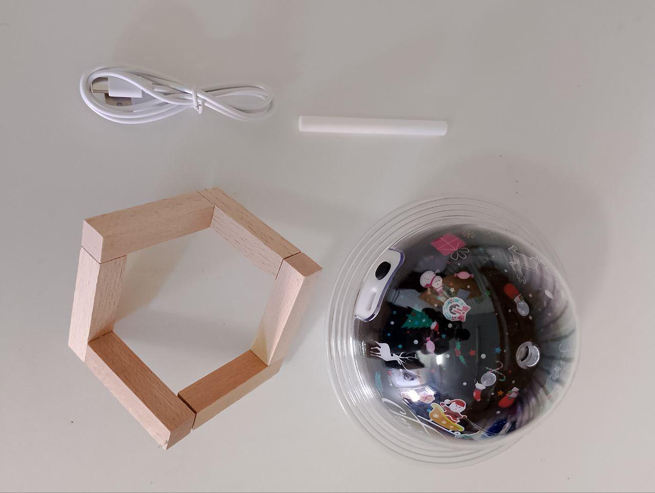 Увлажнитель воздуха-ночник Новый год с подставкой RGB 250 мл (29889753) - фото 4