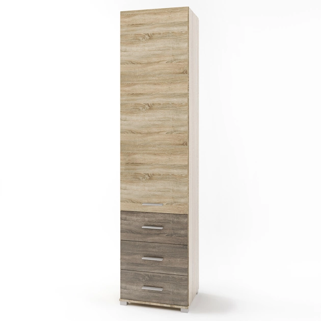 Пенал з дверцятами та шухлядами Еверест Бриз Б-17 Сонома/Трюфель