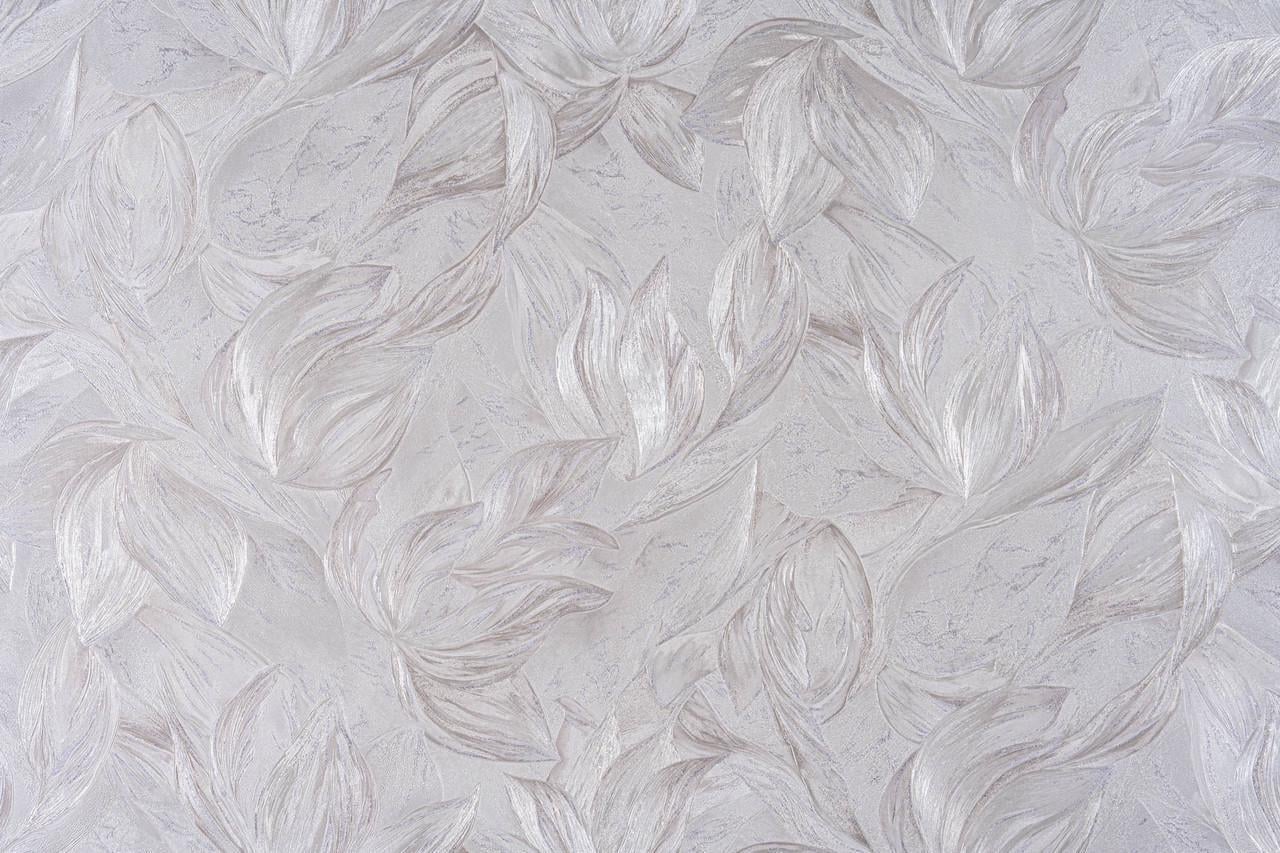 Обои флизелиновые LeGrand Platinum Листья 8761-04 Декор винил горячего тиснения 1,06х10,05 м Серый