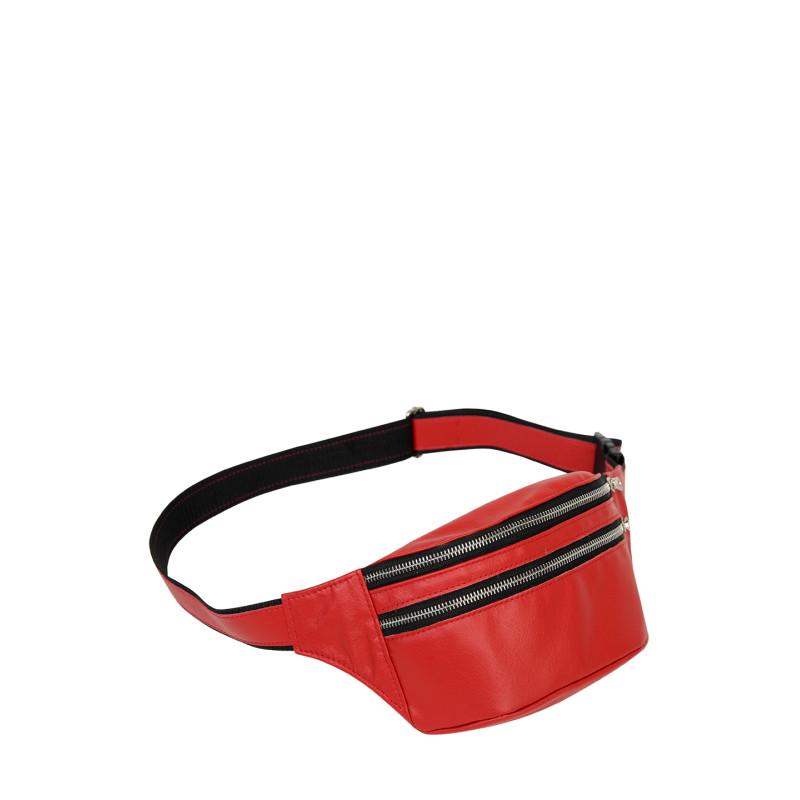 Сумка на пояс Tirso з натуральної шкіри 31x12x5 см Червоний
