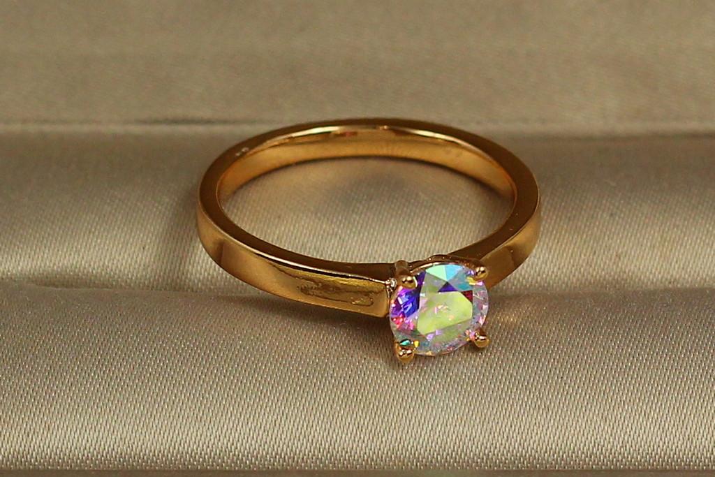 Кольцо Xuping Jewelry камень хамелеон 6 мм на четыре крепления р. 16 Золотистый (2398494456)