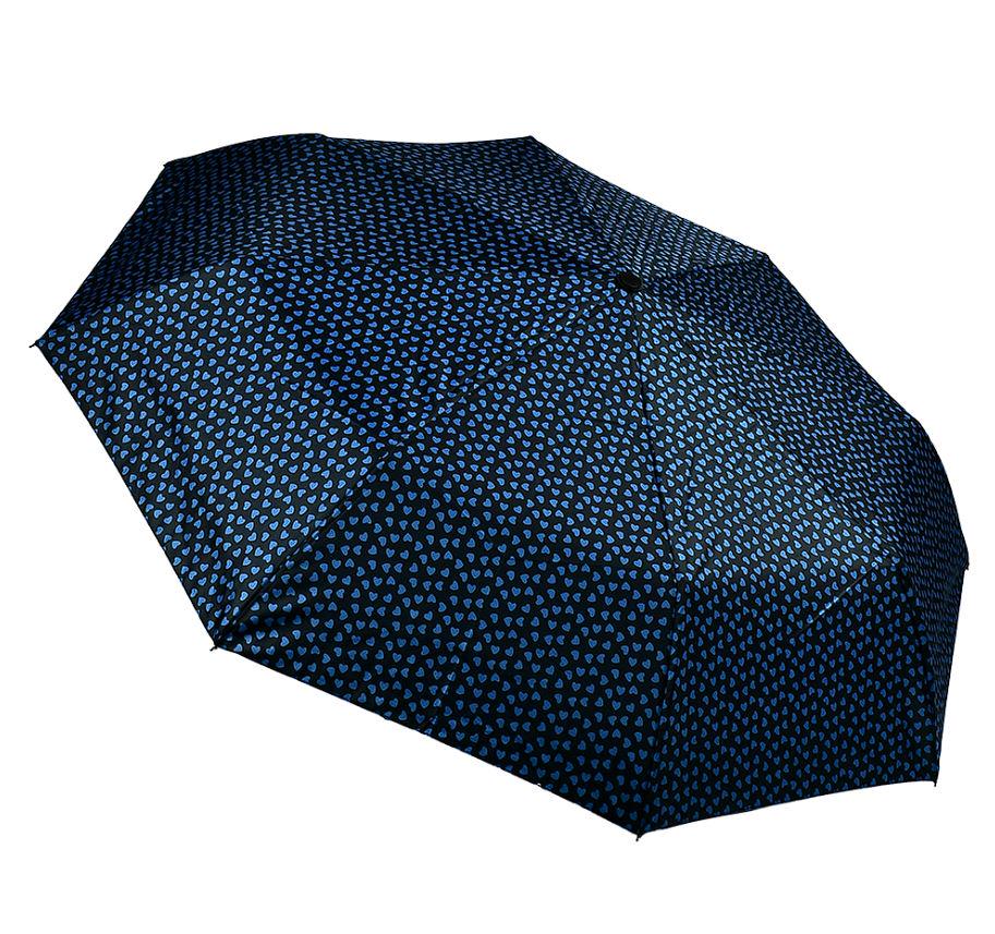 Зонтик складной автомат Hearts 8 спиц купол 110 см Blue (30257) - фото 3 Зонтик складной автомат Hearts 8 спиц купол 110 см Blue (30257) - фото 3