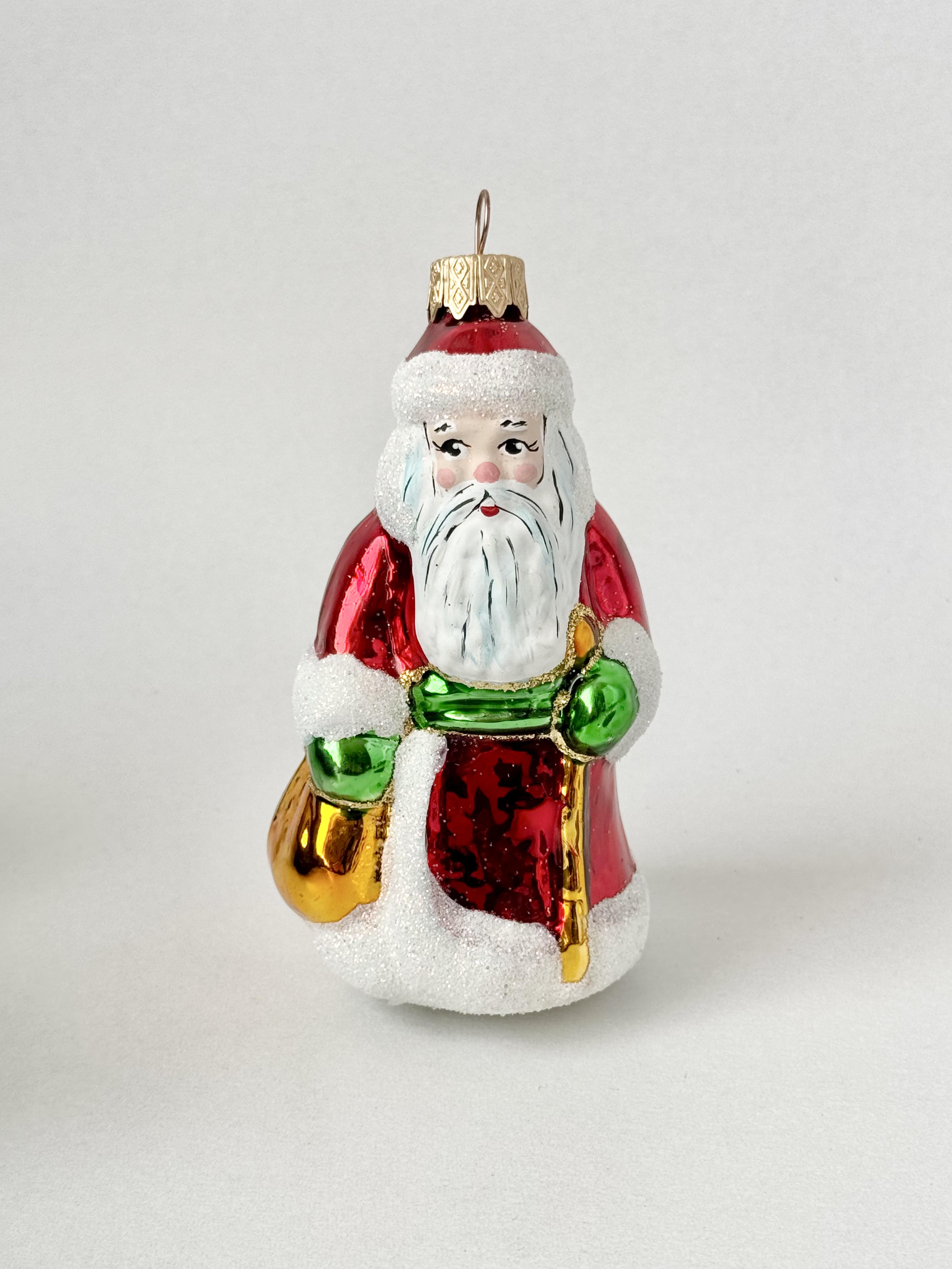 Игрушка на елку стеклянная Николай 11х6 см (F-40М)