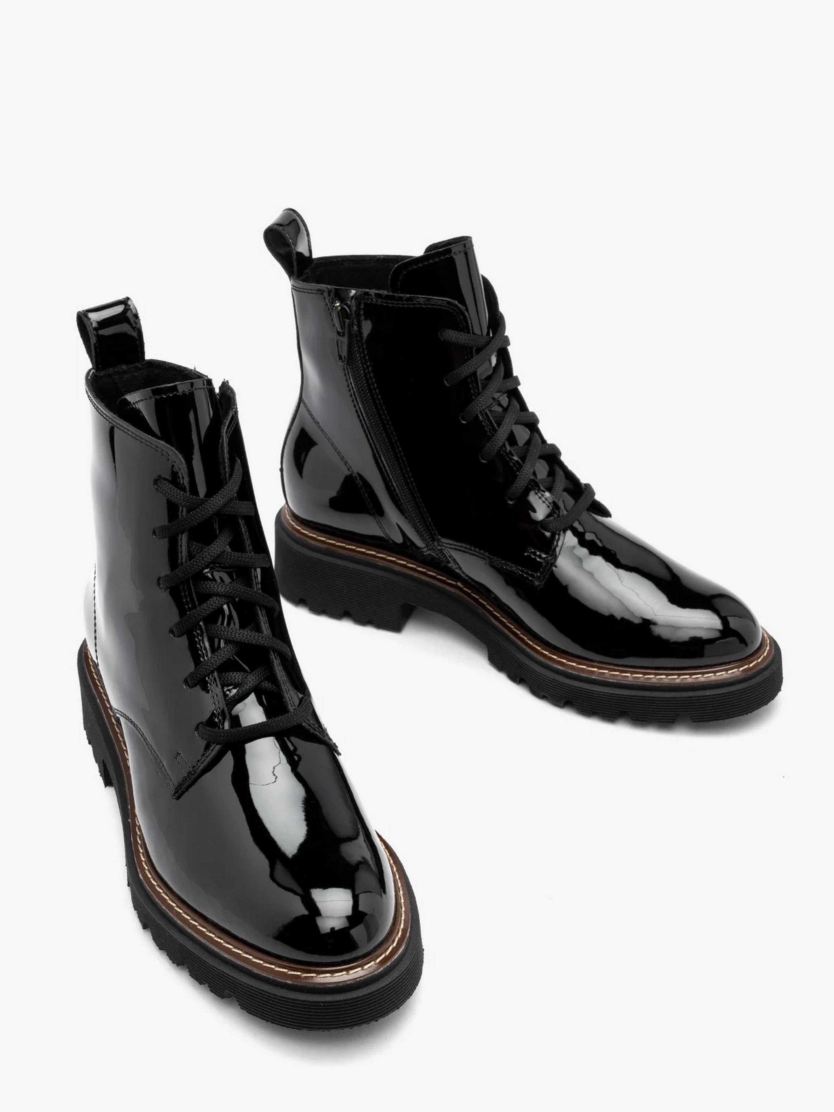 Ботинки женские демисезонные RYLKO лакированные на шнуровке р. 40 Черный (U2UR1_V_ _4NP)