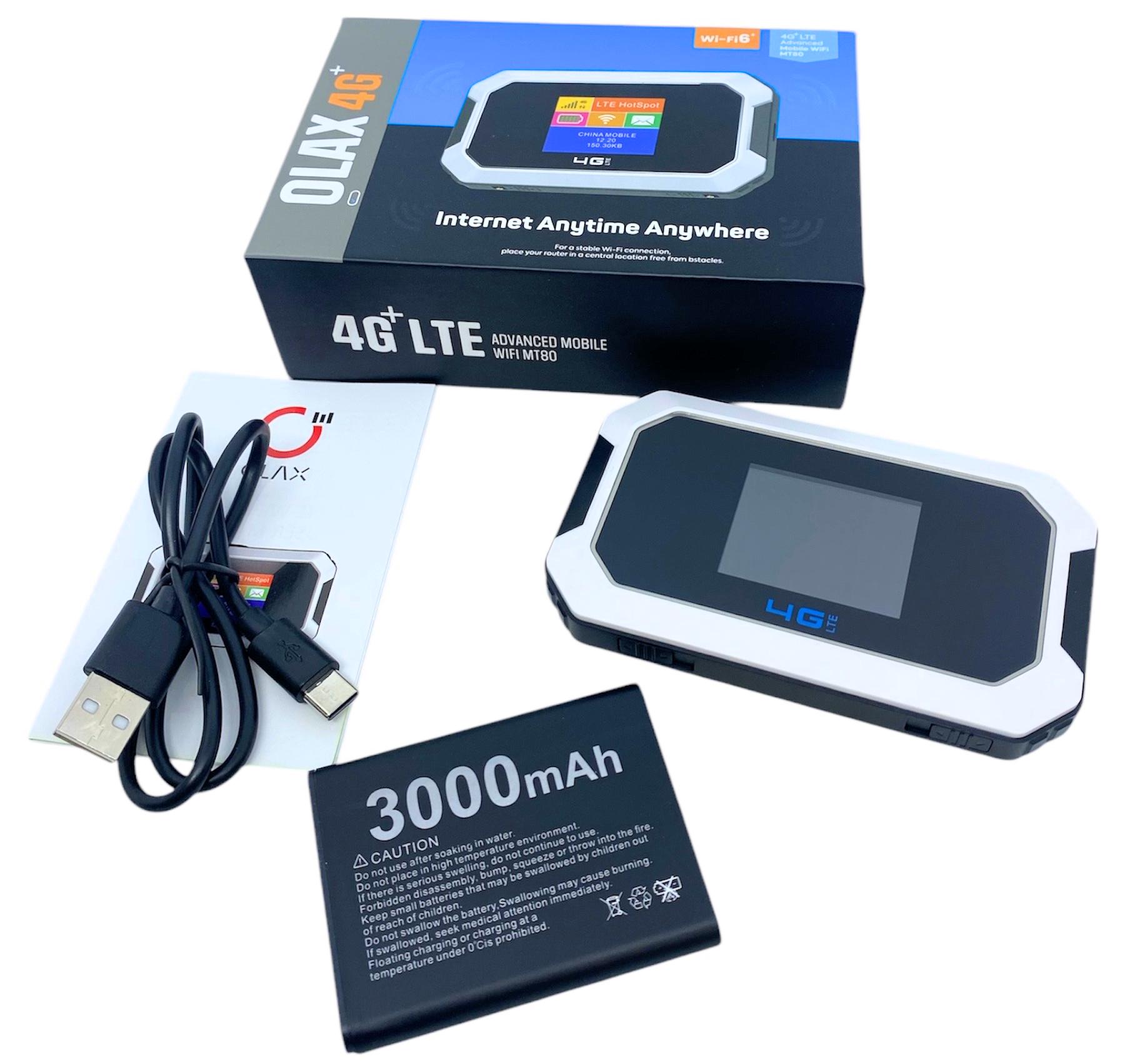 Роутер WIFI модем мобільний 4G Olax МТ 80 Олакс маршрутизатор два виходи під антену акумулятор 3000 мАг - фото 8 Роутер WIFI модем мобільний 4G Olax МТ 80 Олакс маршрутизатор два виходи під антену акумулятор 3000 мАг - фото 8