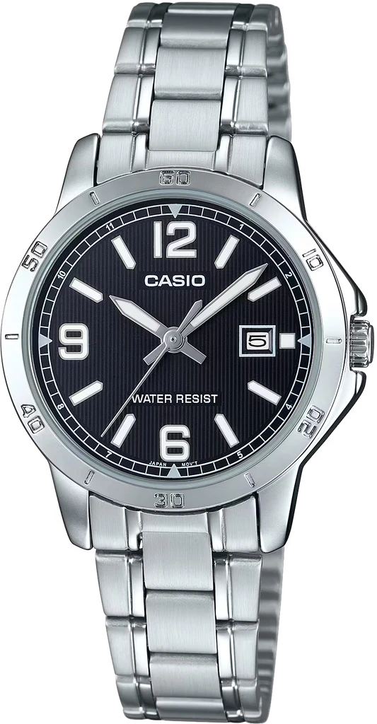 Наручные часы женские Casio Timeless Collection LTP-V004D-1B2 со стальным корпусом Черный (3150050525)