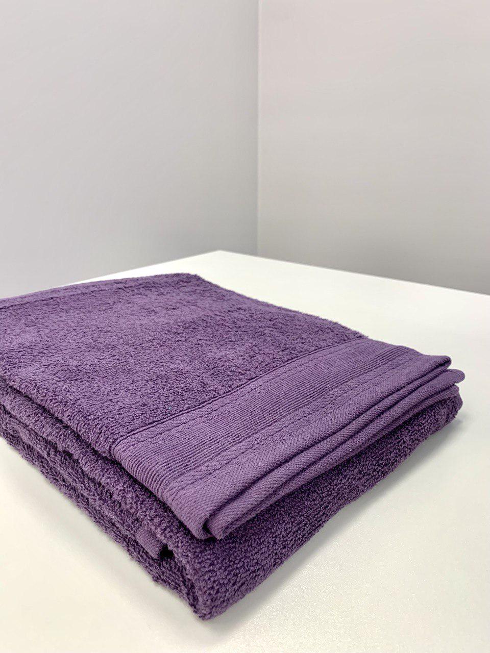 Полотенце махровое с бордюром 400г/м2 100х150 см Темно-фиолетовый (9900244) - фото 2 Полотенце махровое с бордюром 400г/м2 100х150 см Темно-фиолетовый (9900244) - фото 2