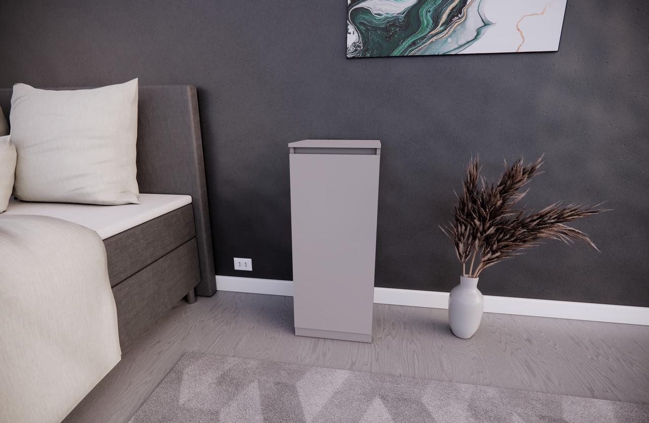 Тумба прикроватная MEBEX 40х40х100 см Серый светлый (VS4D400LG) - фото 1 Тумба прикроватная MEBEX 40х40х100 см Серый светлый (VS4D400LG) - фото 1