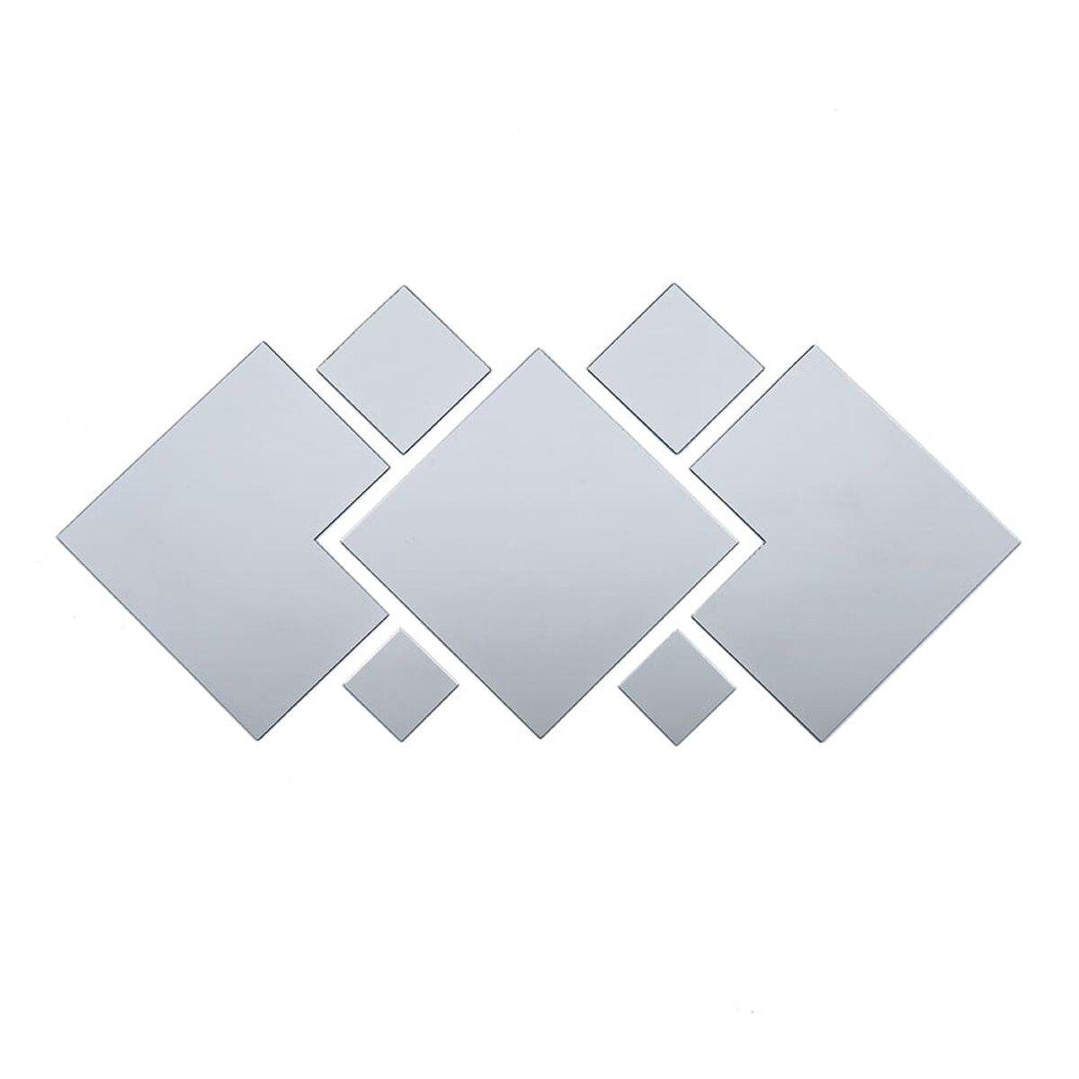 Декор зеркальный акриловый самоклеящийся 7 шт. Серебряный (D SW-00002508)