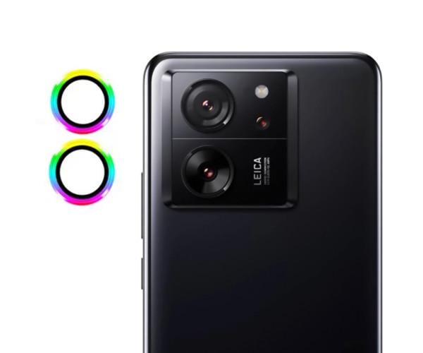 Защитное стекло с рамкой CD Pattern для Xiaomi 13T 5G / 13T Pro 5G на заднюю камеру Разноцветный