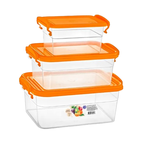 Набір контейнерів для харчових продуктів Народний продукт 0,85/1,6/3 л (УТ000012489)