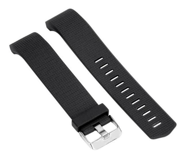 Силиконовый ремешок для фитнес браслета Fitbit Charge 2 Black (851340368) - фото 4