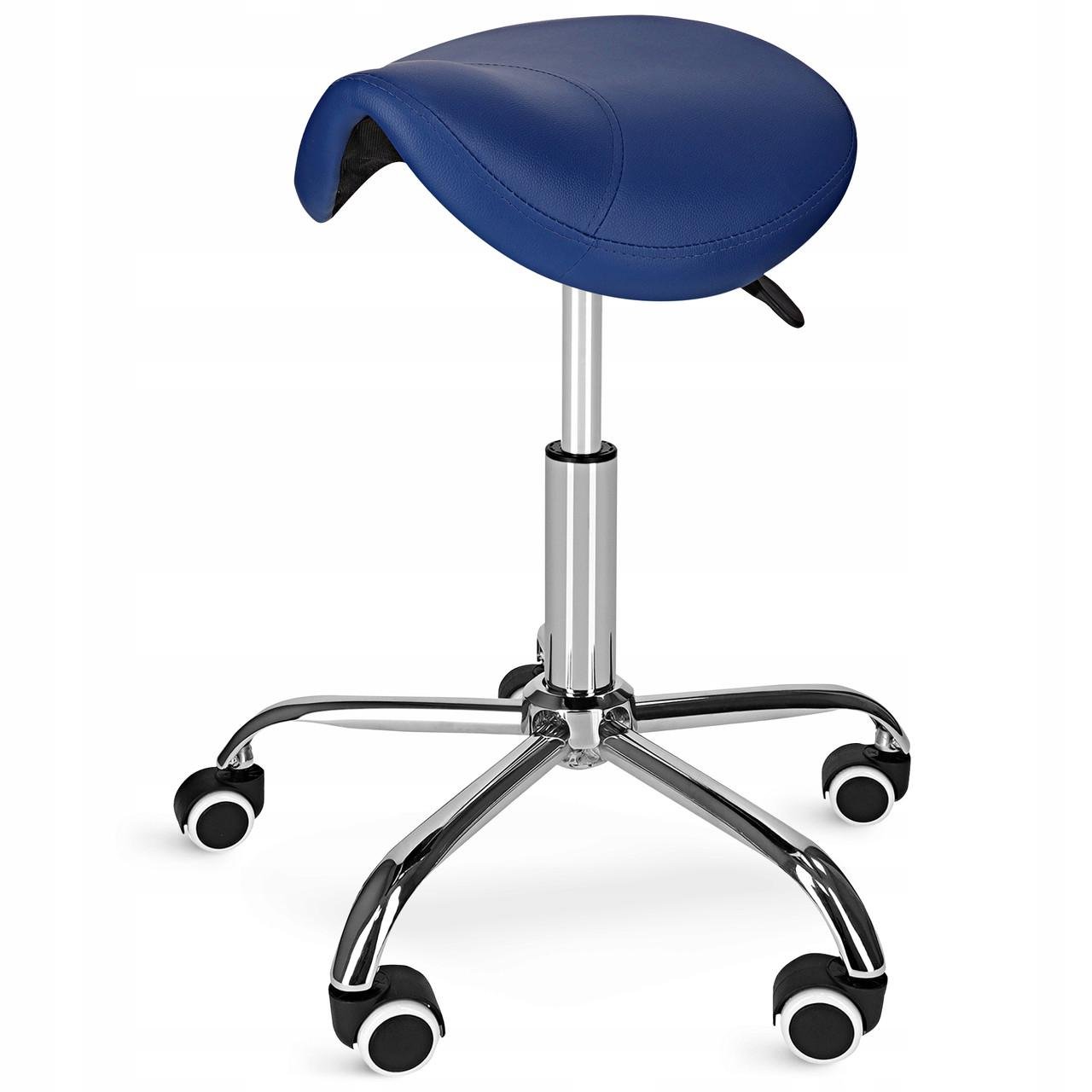 Стілець для майстра 4fizjo Ergo регульований без спинки на коліщатах Blue (P-5907739319616)