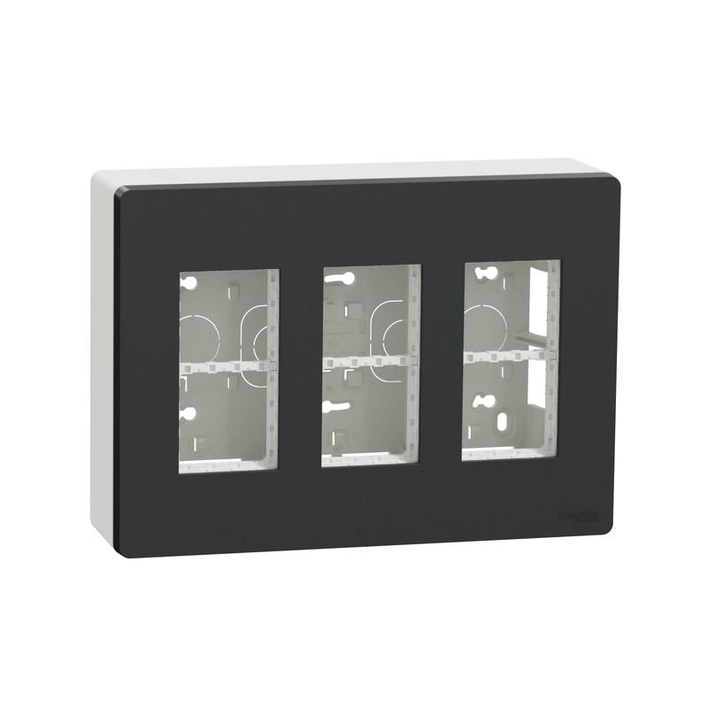 Блок Schneider Electric Unica System открытая вставка + 3х2 ABS Антрацитовый (NU123454)