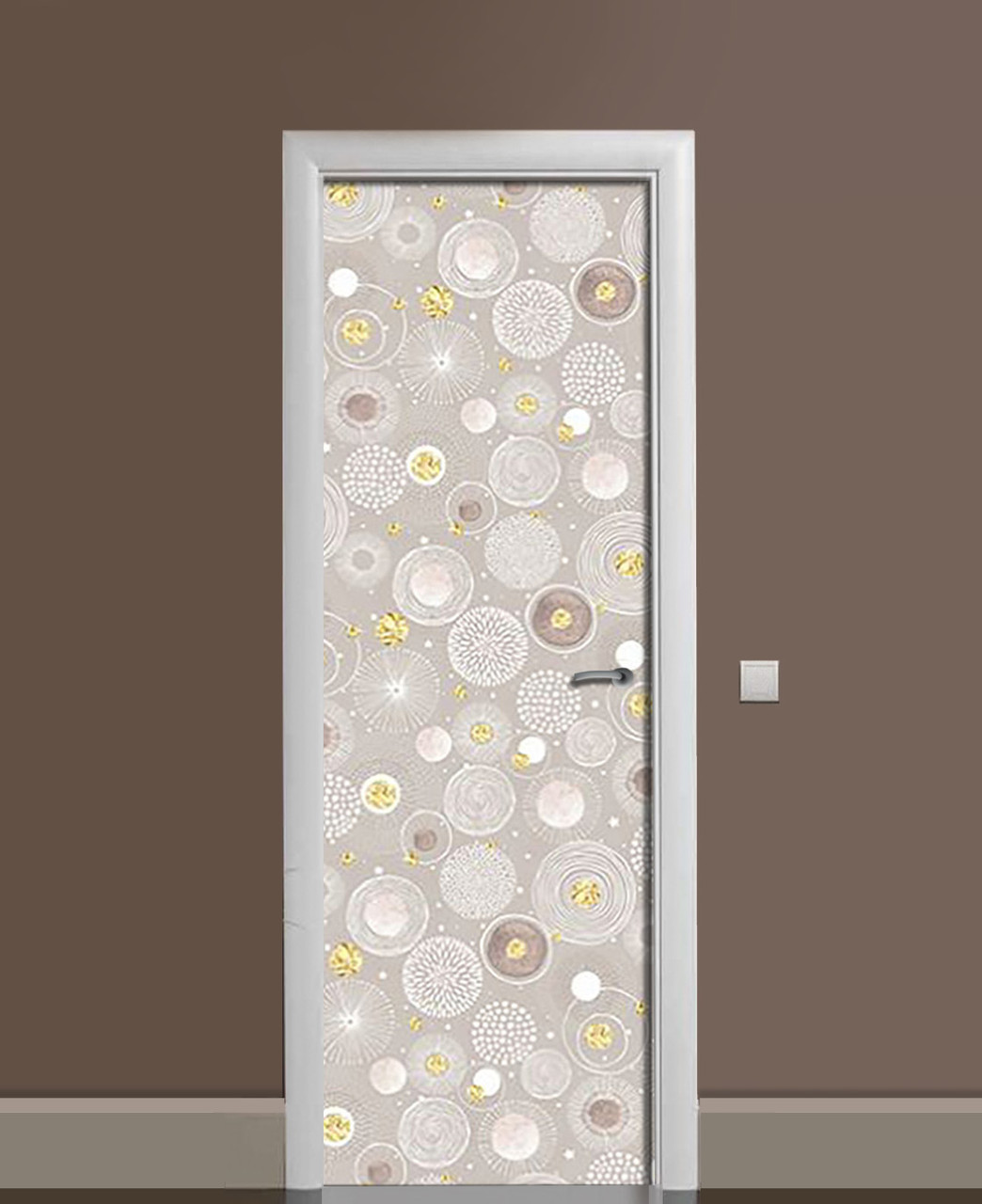 Наклейка 3D на дверь Zatarga Взрыв конфетти виниловая 650х2000 мм