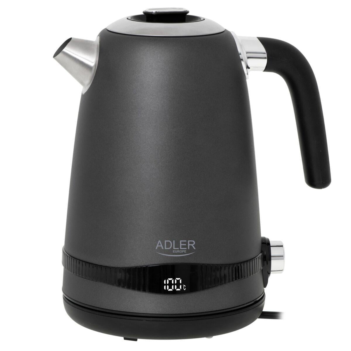 Чайник з регулятором температури Adler AD 1295 2200 Вт 40-100°C 1,7 л Сірий (id_2151)
