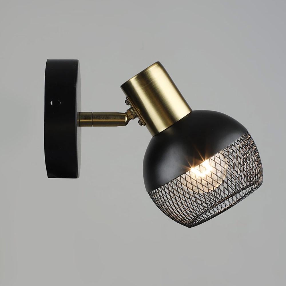 Светильник настенный с поворотным механизмом Light House SRS-20493/1 BK/COP Черный/Медь