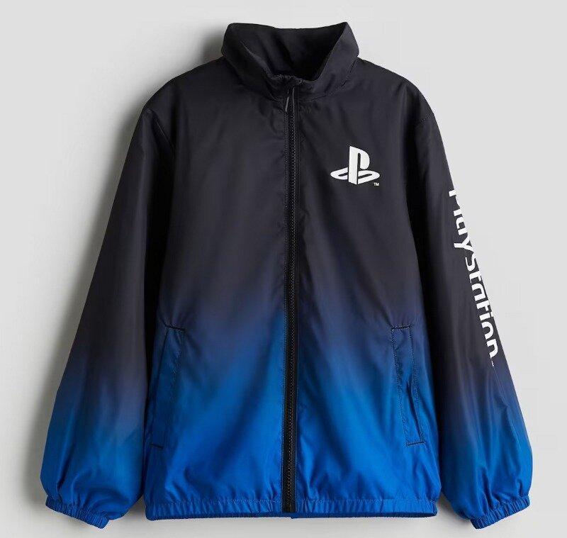 Ветровка для мальчика H&M print-motif windbreaker 170 см Синий (1209586001)