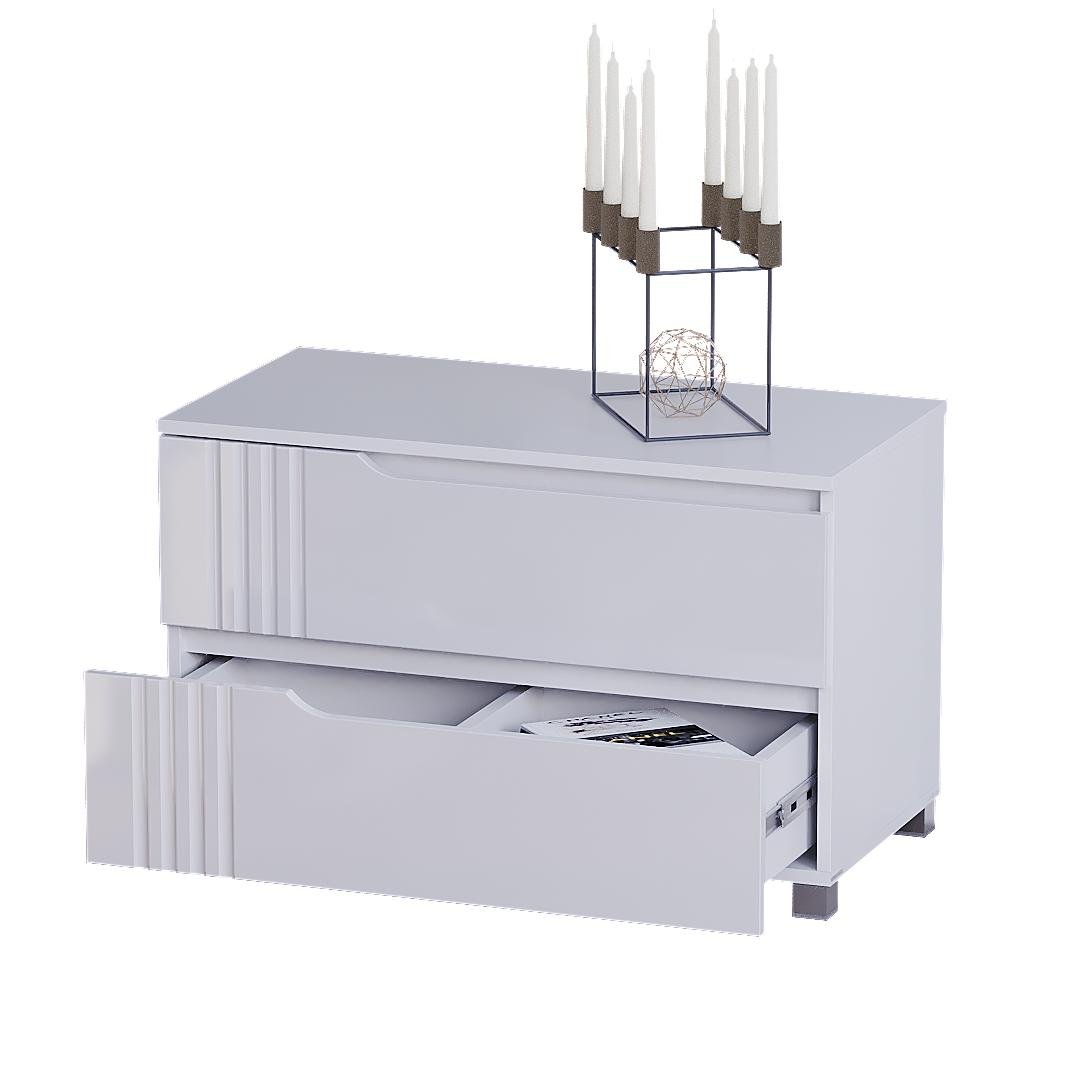 Комод DiPortes Портленд К-28 80/53/40 см Білий глянець (01447) - фото 2 Комод DiPortes Портленд К-28 80/53/40 см Білий глянець (01447) - фото 2