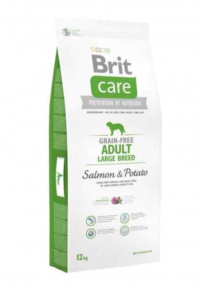 Корм для собак сухой Brit Care GF Large Breed Salmon and Potato для взрослых 12 кг
