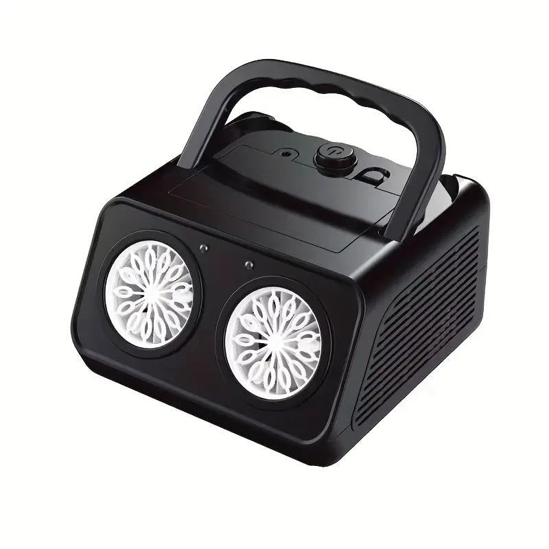 Машина-генератор для мыльных пузырей Bubble Machine на батарейках 6 АА 40 отверстий Черный (NO551B)