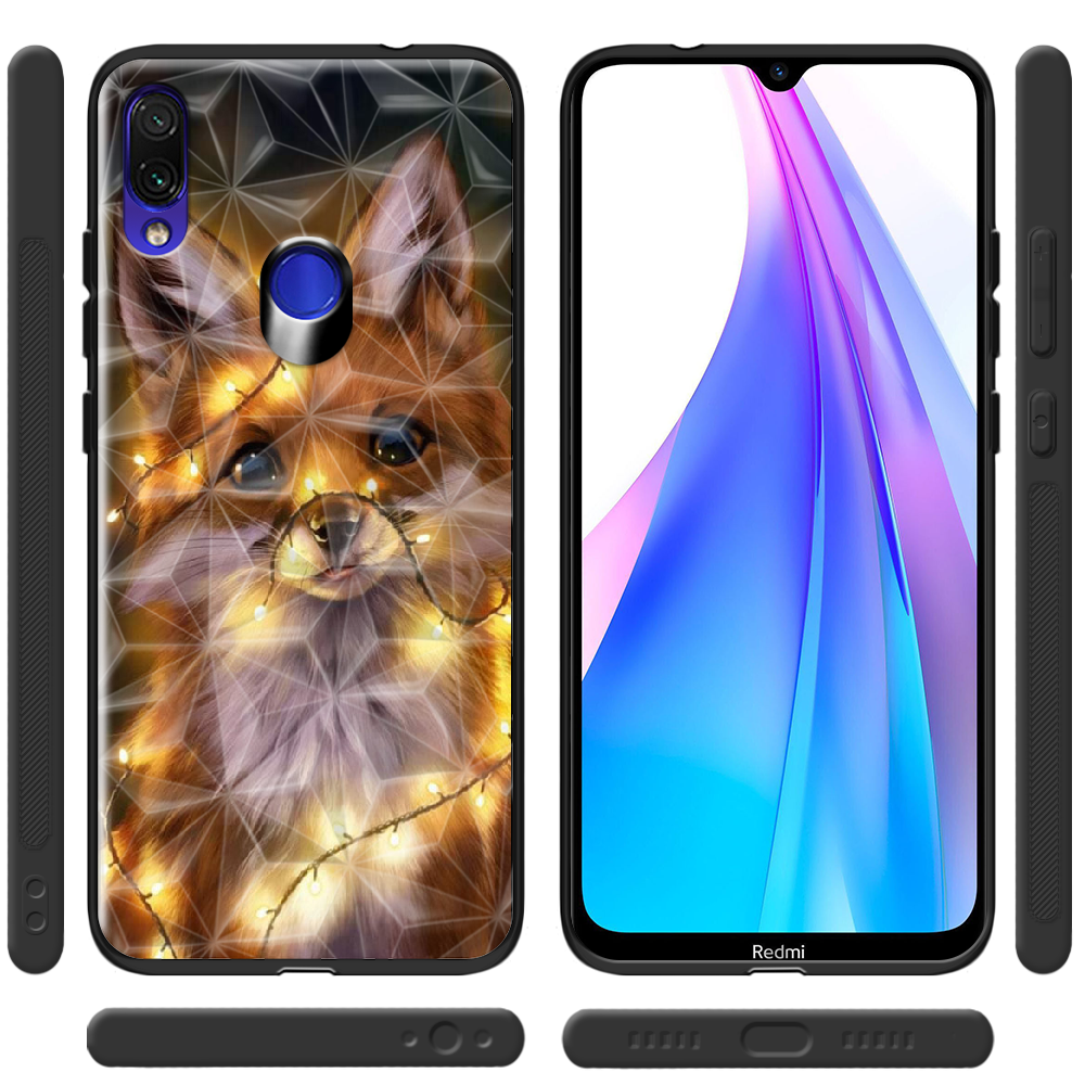 Чехол Boxface Xiaomi Redmi Note 7 Рождественская лиса Черный силикон с призмой (36202-up2399-37871) - фото 2 Чехол Boxface Xiaomi Redmi Note 7 Рождественская лиса Черный силикон с призмой (36202-up2399-37871) - фото 2