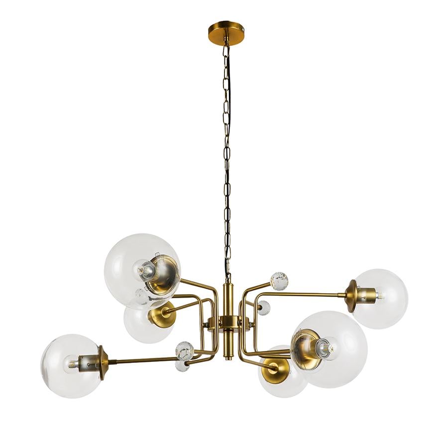 Люстра молекула подвесная Levistella 909XL3057-6 AB/CL плафоны прозрачные Бронза Люстра молекула подвесная Levistella 909XL3057-6 AB/CL плафоны прозрачные Бронза