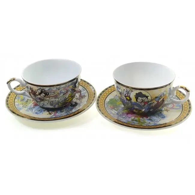 Сервиз фарфоровой музы 2 чашки 210 мл/2 блюдца d-15 см (27321)