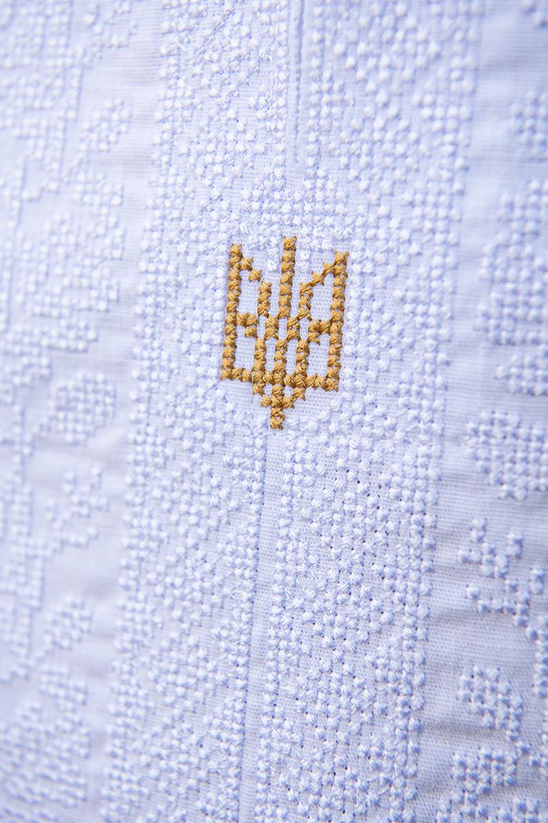 Вышиванка мужская из льна с длинным рукавом M Белый (2362547990) - фото 3 Вышиванка мужская из льна с длинным рукавом M Белый (2362547990) - фото 3