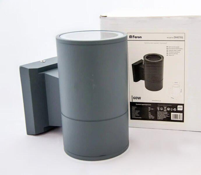 Світильник фасадний вуличний Feron DH0701 E27 Сірий (06297) - фото 5 Світильник фасадний вуличний Feron DH0701 E27 Сірий (06297) - фото 5