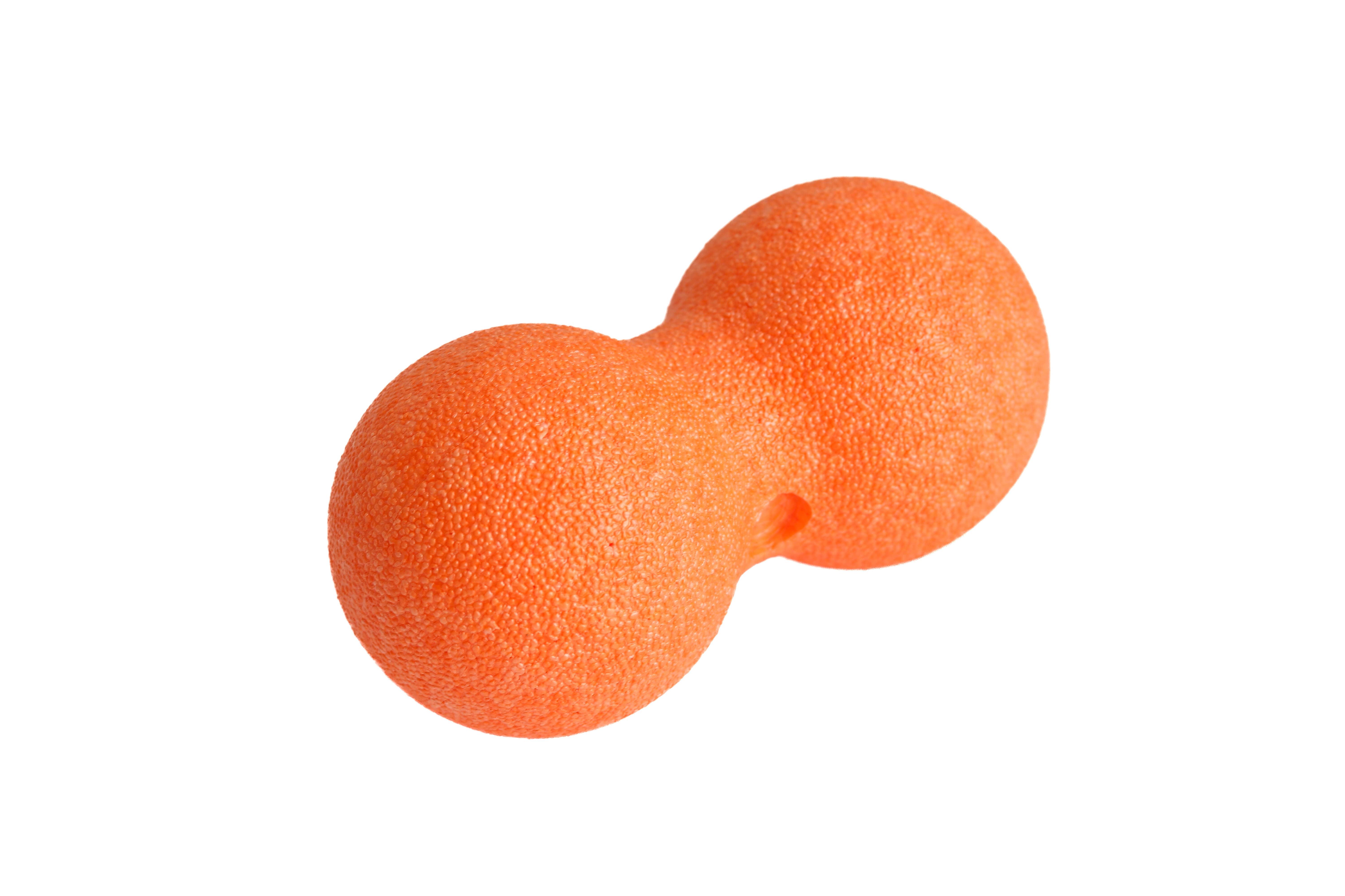 Мяч массажный двойной МФР для спины Peanut Double Ball 16х8 см Orange - фото 2