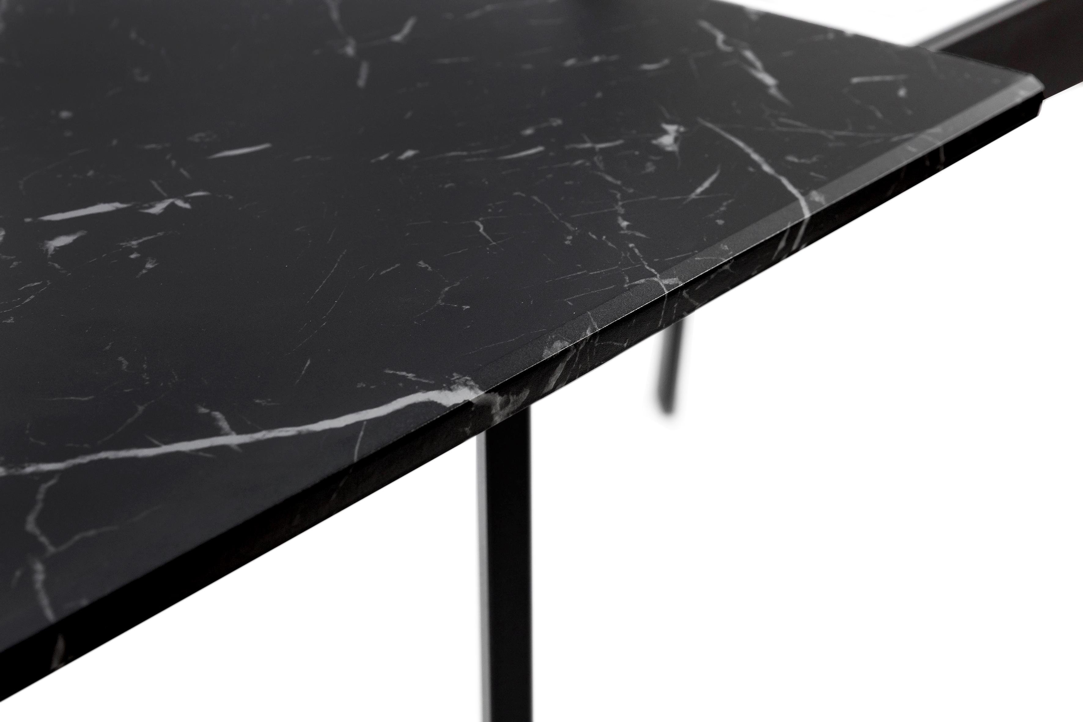 Обеденный стол Фиджи Этна 1200/1600х750х760 мм Черный/Мрамор черный (GAА0057685) - фото 8