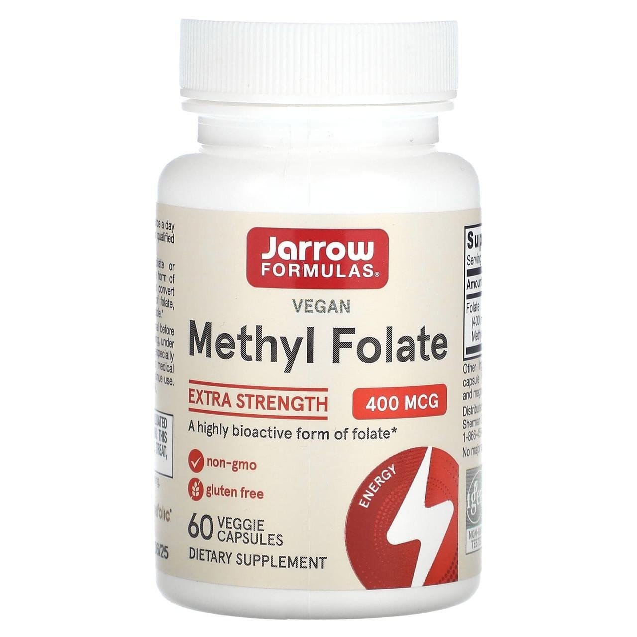 Метилфолат Jarrow Formulas Methyl Folate 400 мкг висока біодоступність 60 капс.