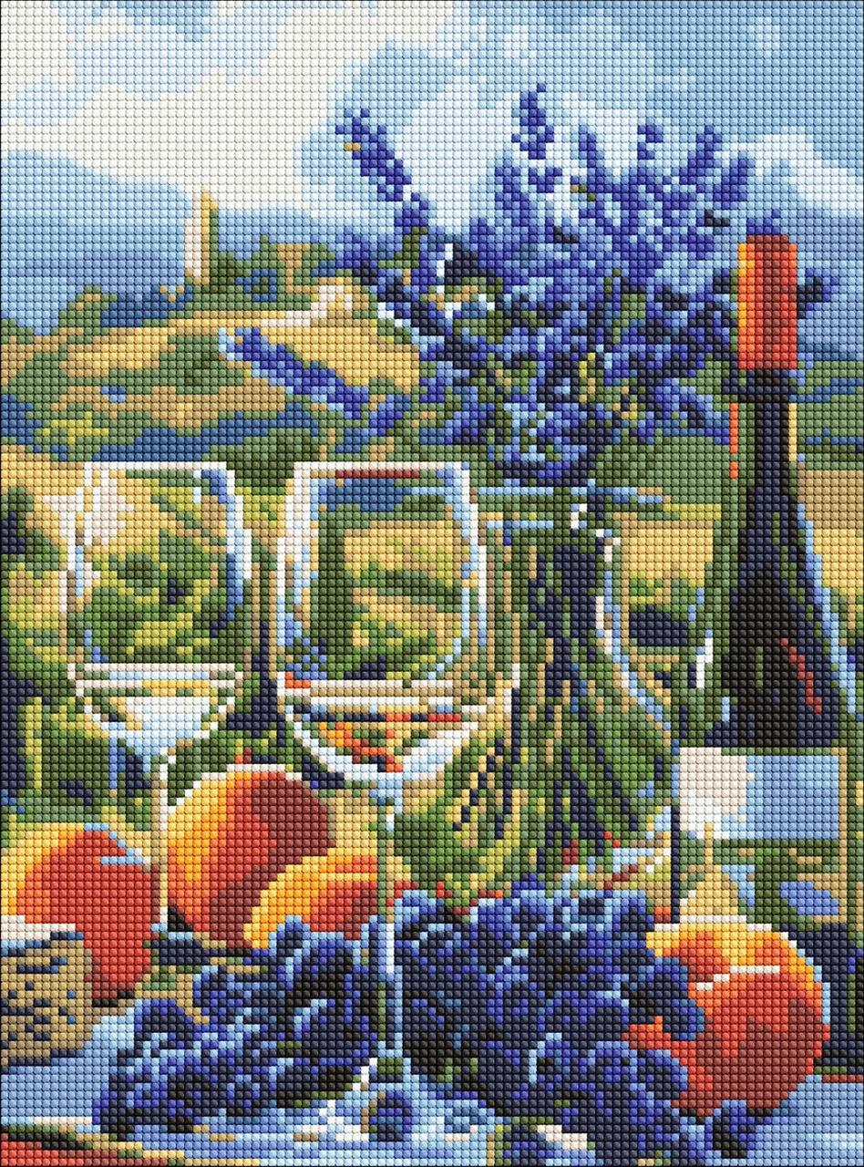 Алмазная мозаика Ideyka Итальянское наслаждение полотно на подрамнике AMO8093 30x40 см (2542641230)