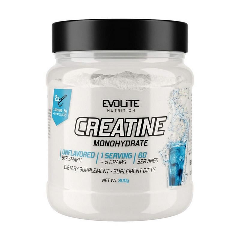 Креатин моногидрат с таурином Evolite Nutrition Creatine Monohydrate 300 г Без вкуса