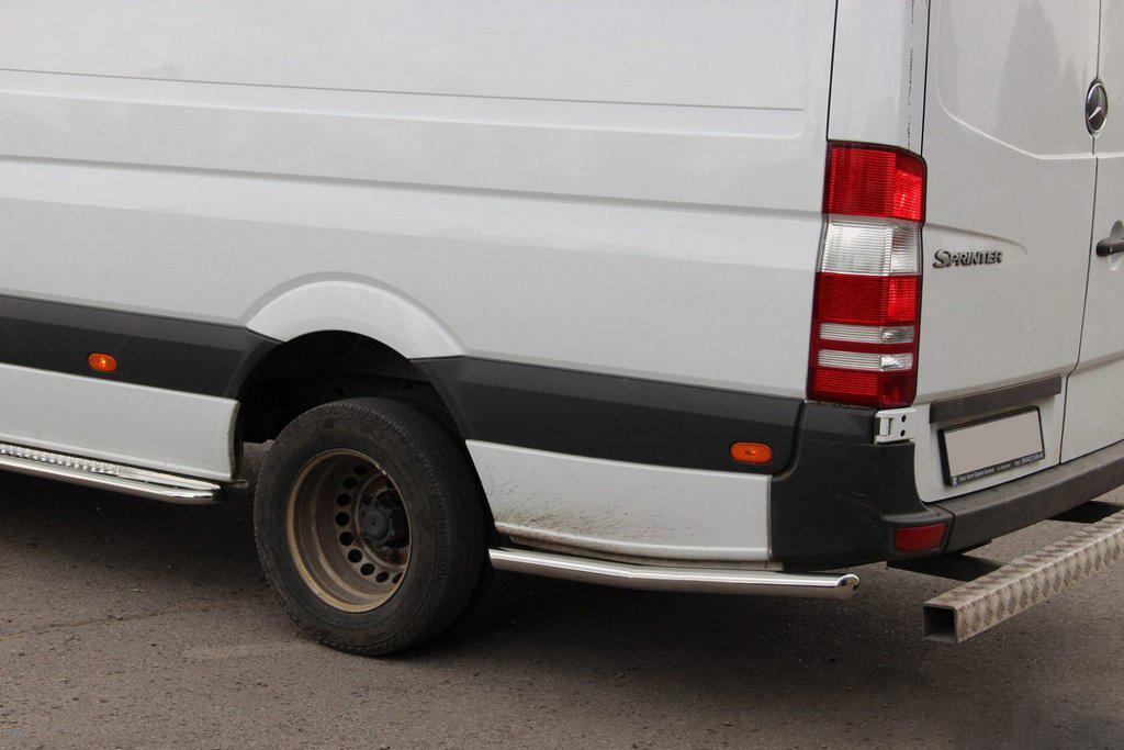 Боковые трубы за задним колесом средняя база 70 мм CAN для Volkswagen Crafter 2016- гг. нержавеющая сталь Хром