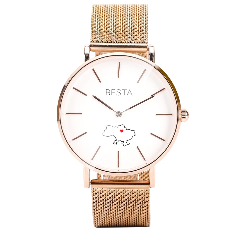 Годинник унісекс Besta Love UA Rosegold (2381)