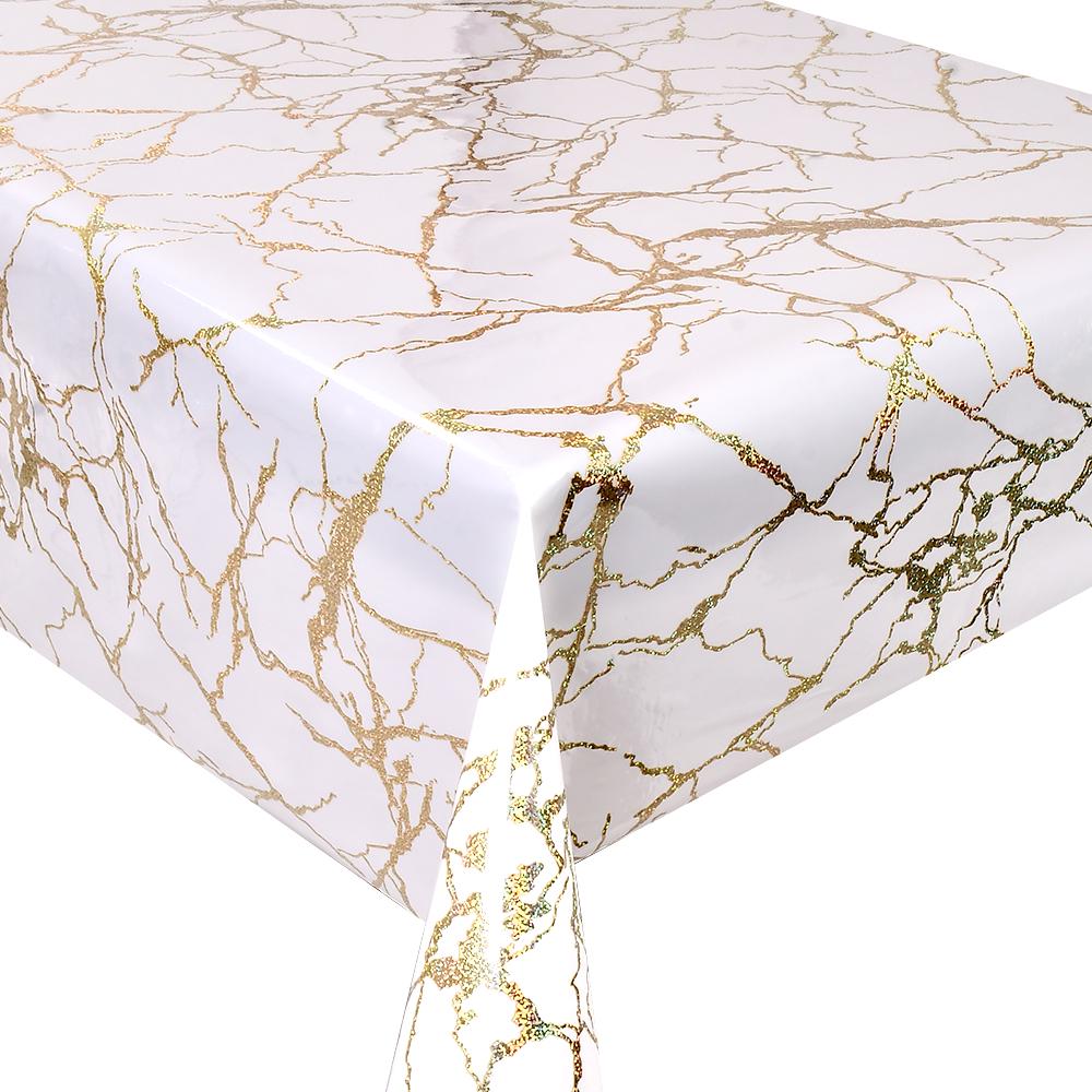 Клеенка на стол Stenson Laser с мраморным принтом 1,37х20 м Белый (MA-4762) - фото 1 Клеенка на стол Stenson Laser с мраморным принтом 1,37х20 м Белый (MA-4762) - фото 1