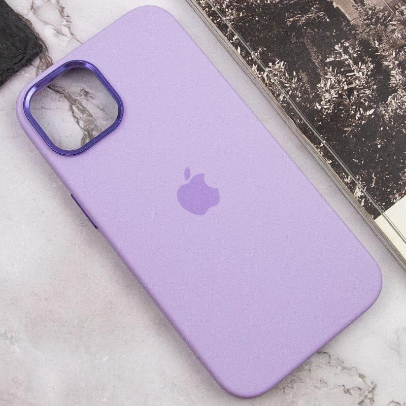 Протиударний чохол Silicone Case Metal Buttons (AA) для Apple iPhone 12 Pro Max (6.7") Бузковий / Lilac - фото 7