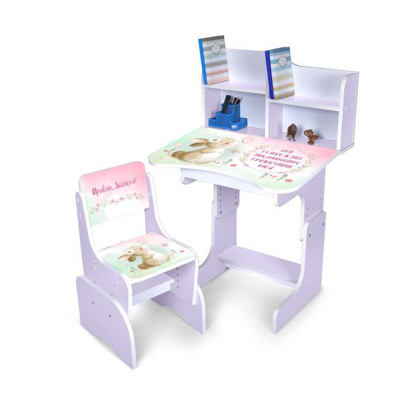 Парта со стулом Bambi детская деревянная Лавандовый (N 2071-15-6) Парта со стулом Bambi детская деревянная Лавандовый (N 2071-15-6)