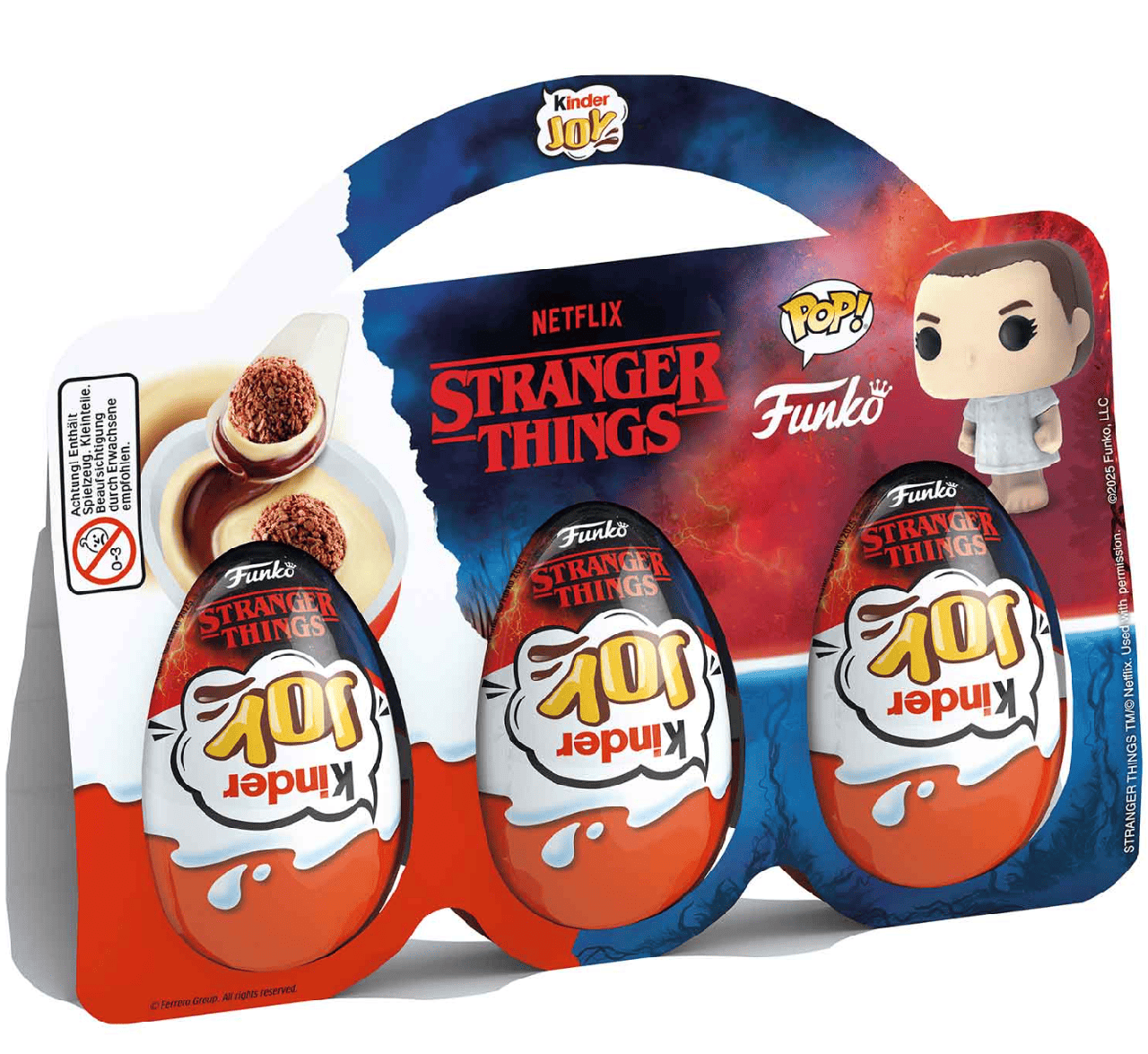 шоколадное яйцо Kinder Joy Funko Netflix Stranger Things 3 шт. 60 г (2859890662)