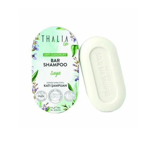 Шампунь твердый против перхоти и выпадения волос Thalia с экстрактом шалфея 115 г (1709089432)